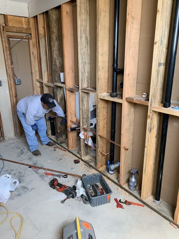 Commercial rough-in plumbing for Gas Line Repair in Denison